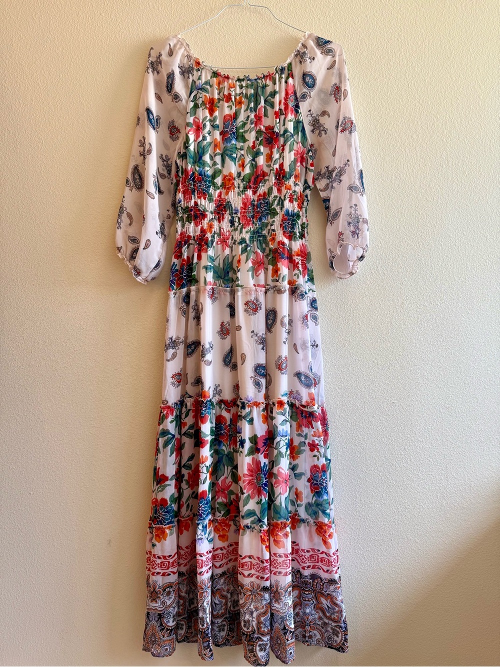 Figueroa & Flower Chiffon Floral Tiered Maxi Dress - Picture 2 of 3